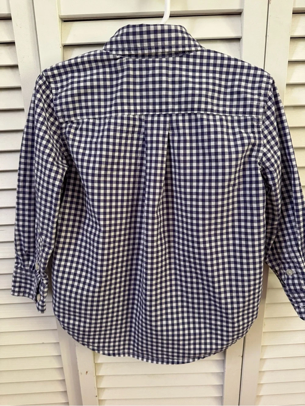 3T Ralph Lauren Boys Navy & White Gingham Button-Down Shirt